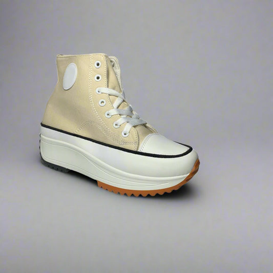 Platform Sneakers (Beige)