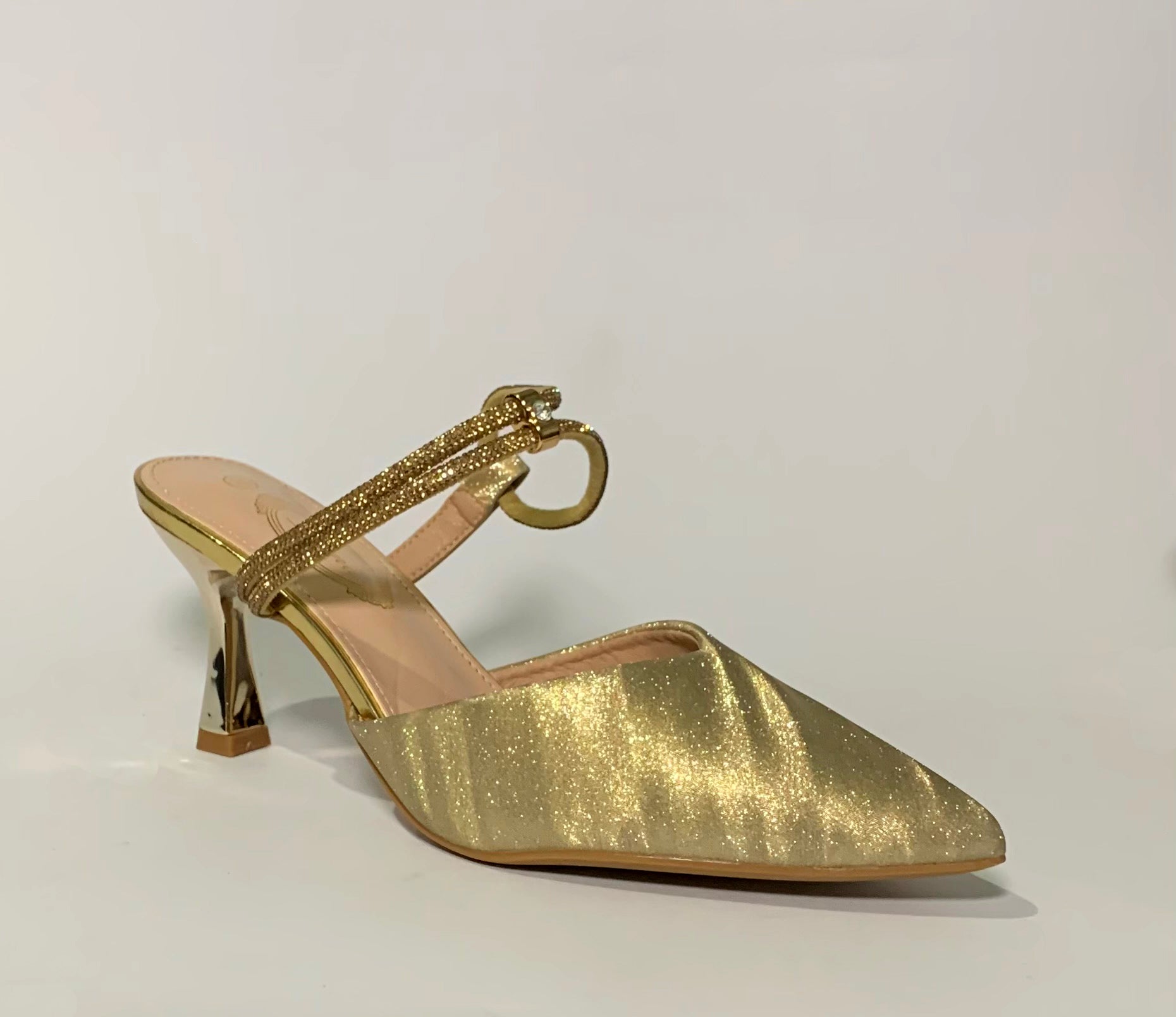 Glitter Kitten Heel (Gold)