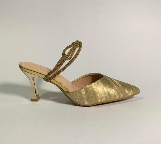 Glitter Kitten Heel (Gold)